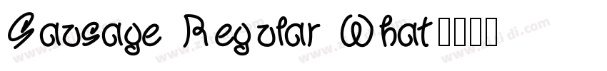 Sausage Regular What字体转换
